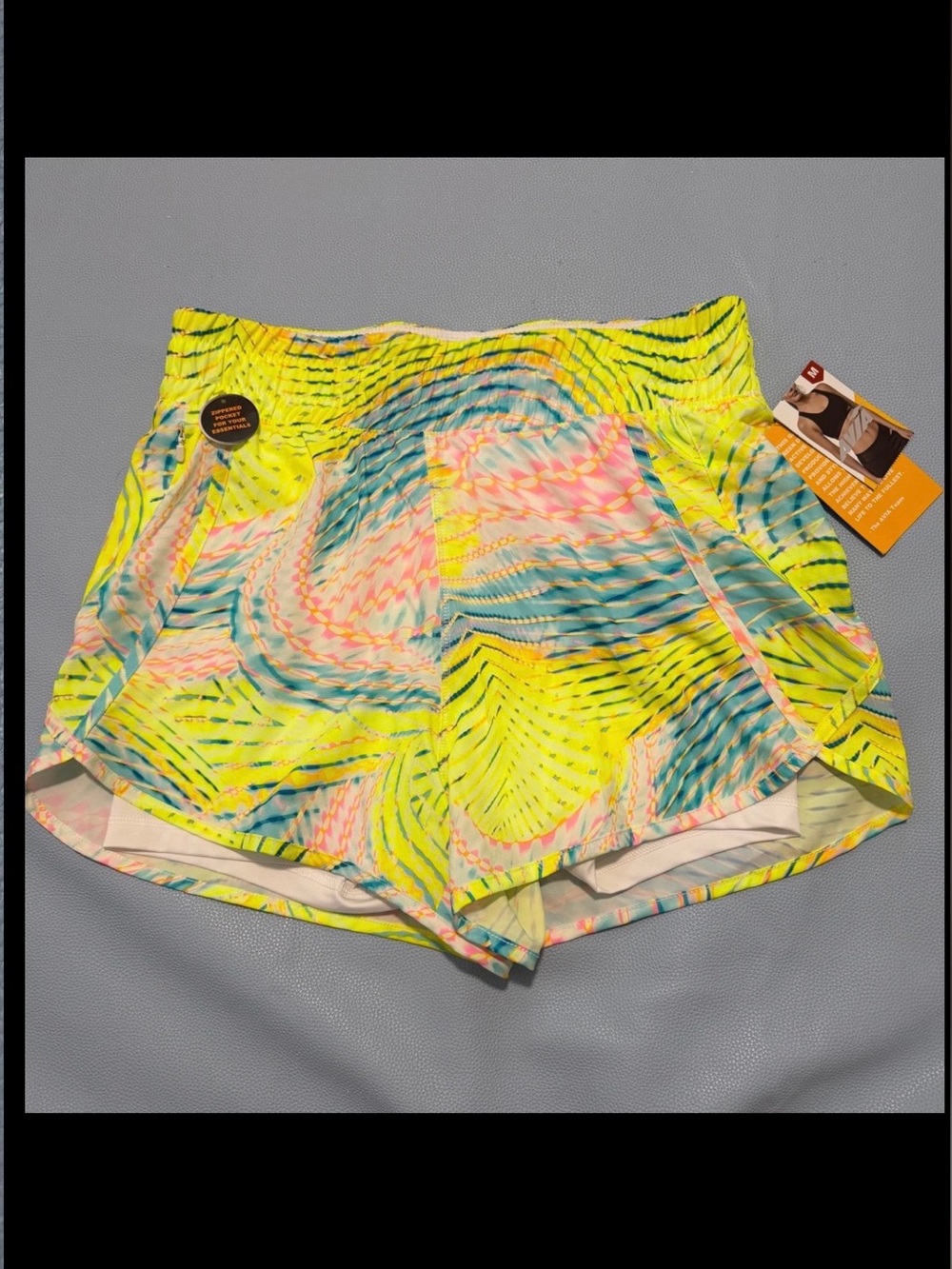 NWT Avia Women’s Running Shorts – Bright Multicolor Print